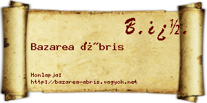 Bazarea Ábris névjegykártya